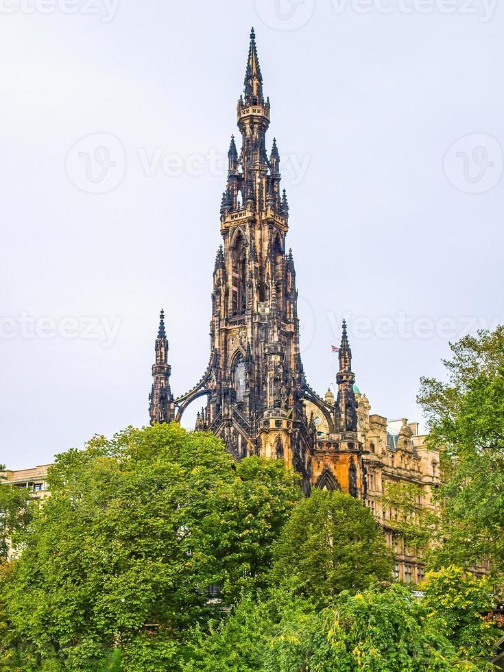 hdr scott monument, edinburgh foto