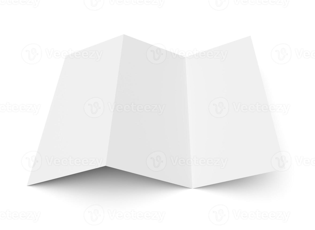 broschyr med blank Z-vik vitboken foto
