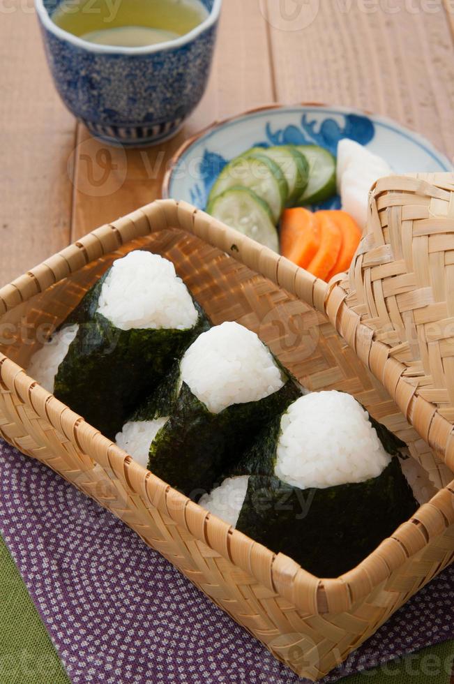 japansk, mat, onigiri foto