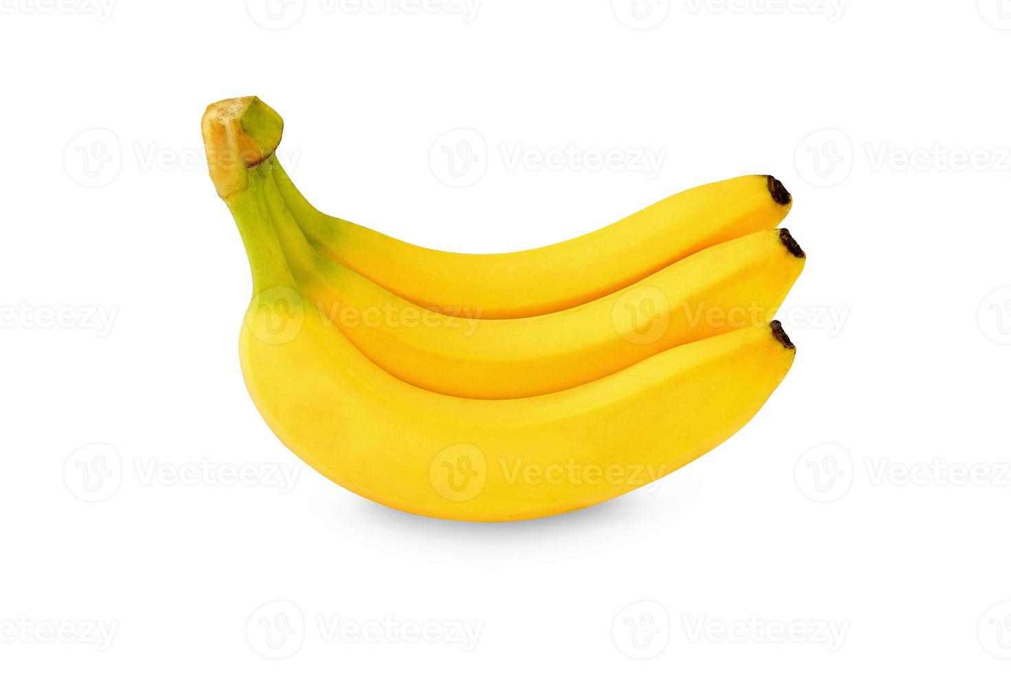 massa bananer isolerad på vit bakgrund foto