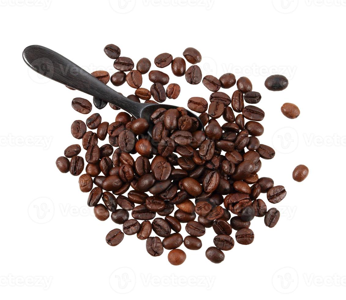 kaffebönor på en vit bakgrund foto