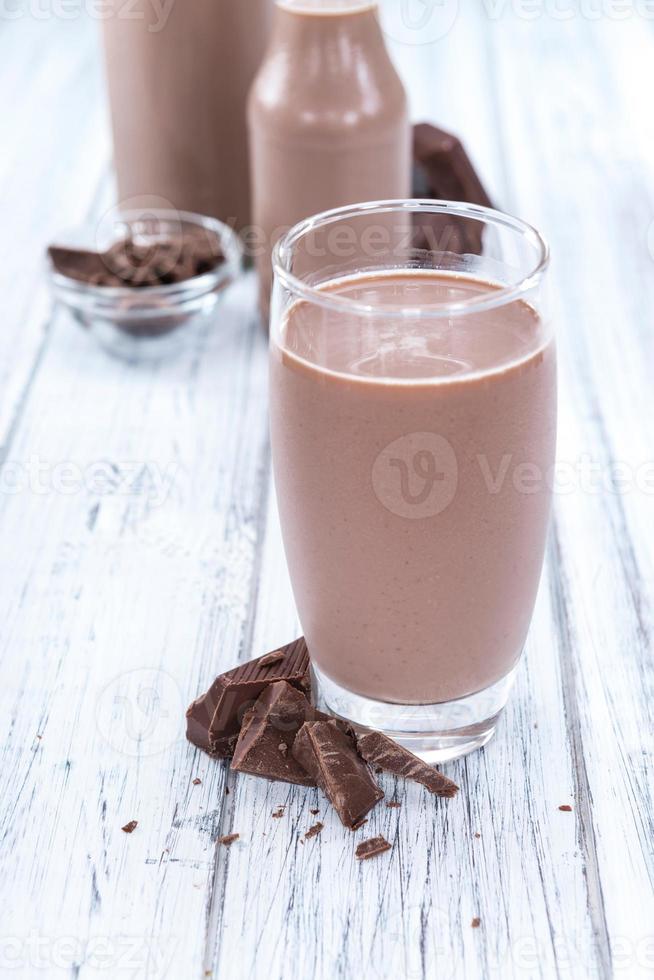 färskgjord chokladmjölk foto