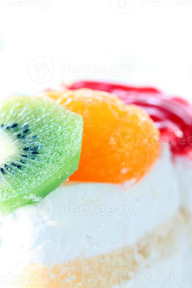 fruktostkaka av hälsodessert. foto