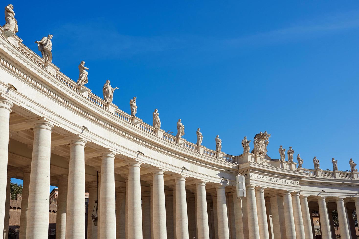 Vatikanen, Italien - 16 oktober 2021 utsikt över st. peters torg foto
