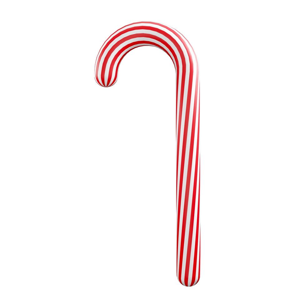 3D-rendering isolerade candycane i vit bakgrund foto