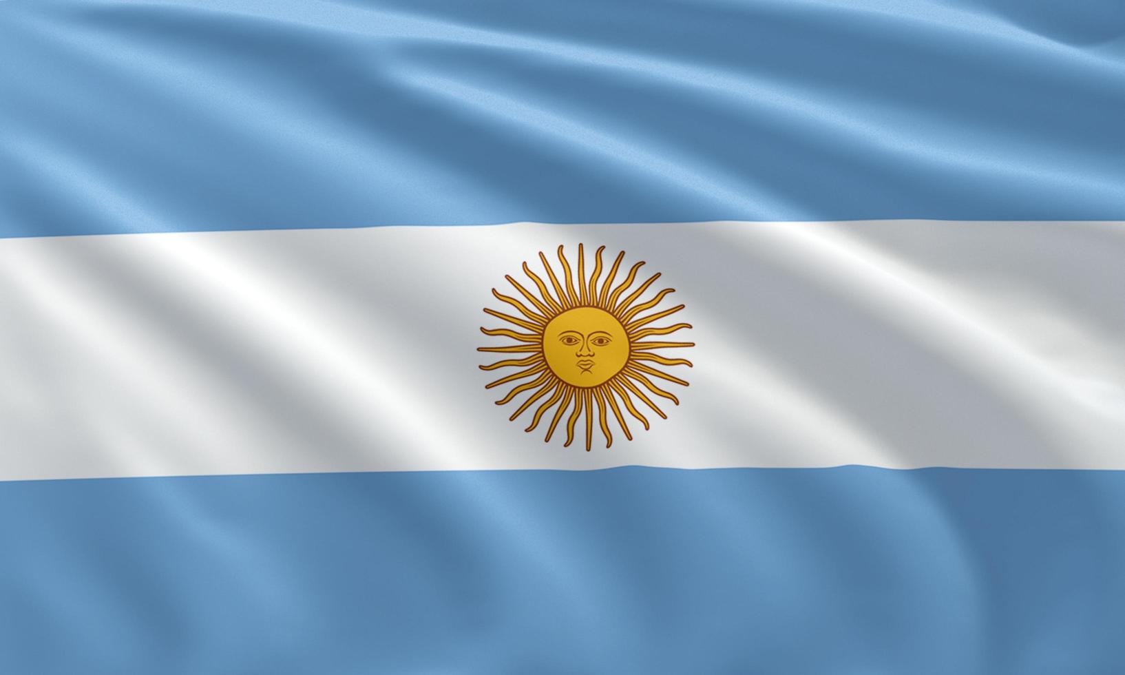 närbild viftar Argentinas flagga foto