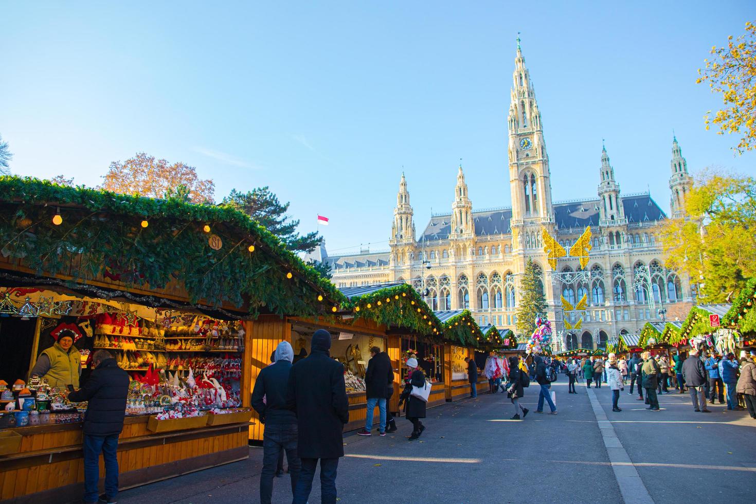 Wien, Österrike, november 2021-julmarknad i Wien foto