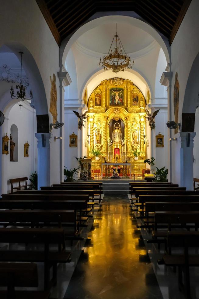 mijas, Spanien, 2017. den obefläckade befruktningens kyrka foto