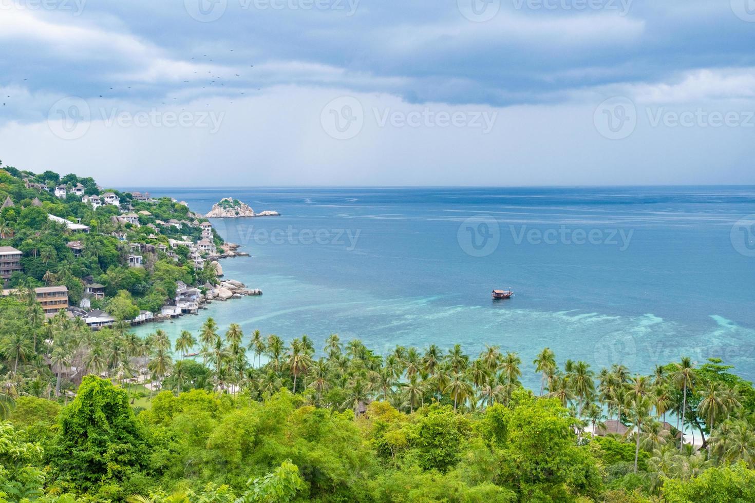 vacker landskapsvy på koh tao thailand. foto