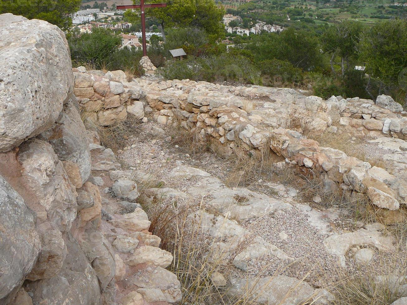 puig de sa morisca moriska toppen arkeologisk park på Mallorca foto