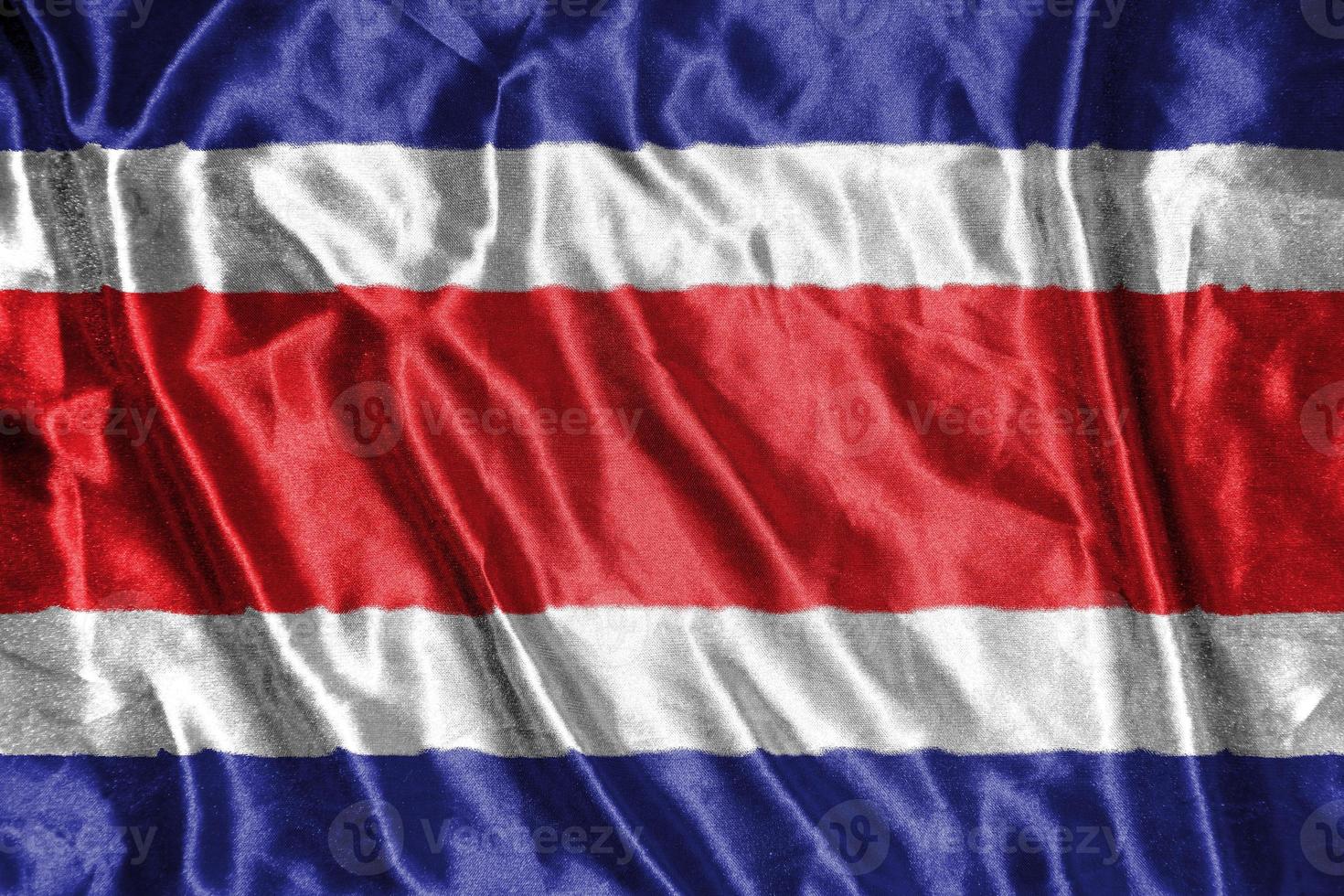 costa rica tyg flagga satin flagga viftande tyg textur av flaggan foto