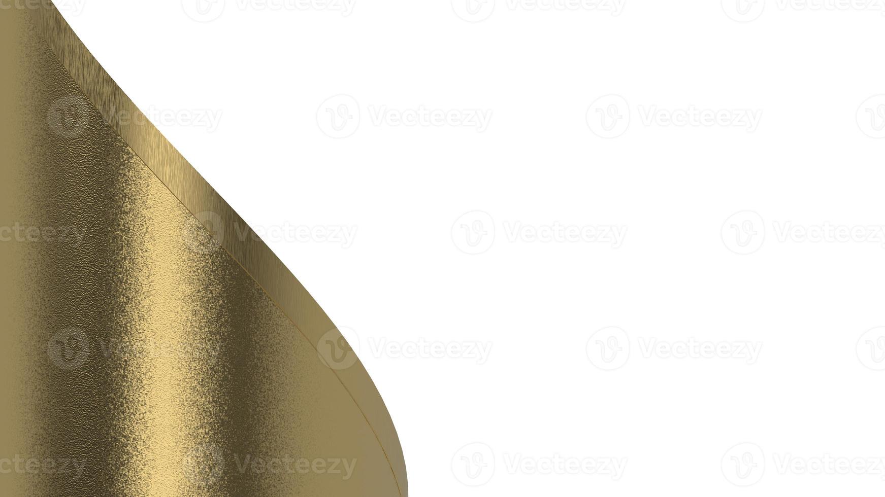 böjda gyllene sidenband med guldremsor 3d-illustration foto