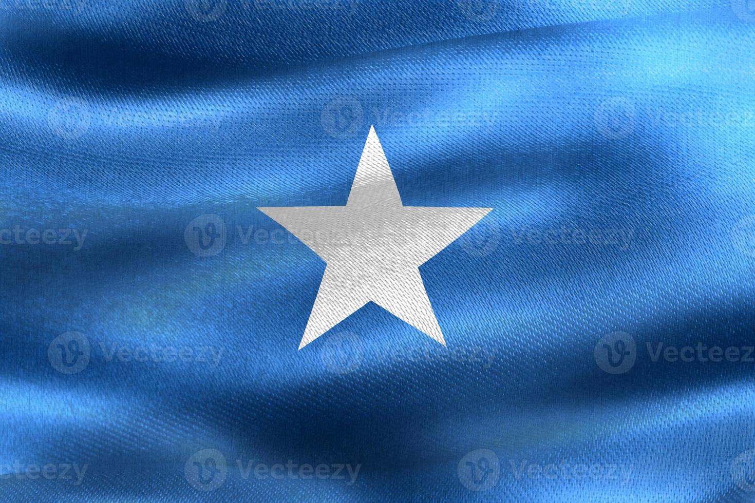 3D-illustration av en somalia flagga - realistiska viftande tyg flagga foto