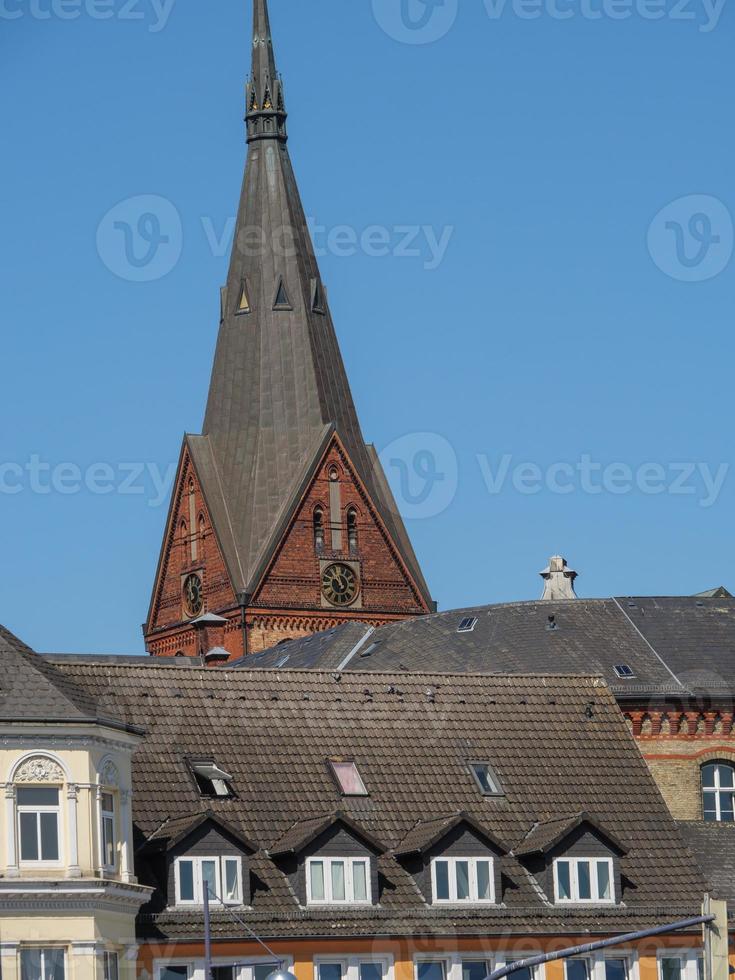 staden flensburg vid Östersjön foto