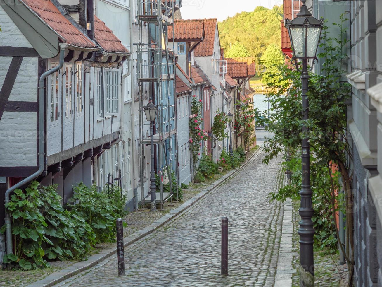 staden flensburg vid Östersjön foto