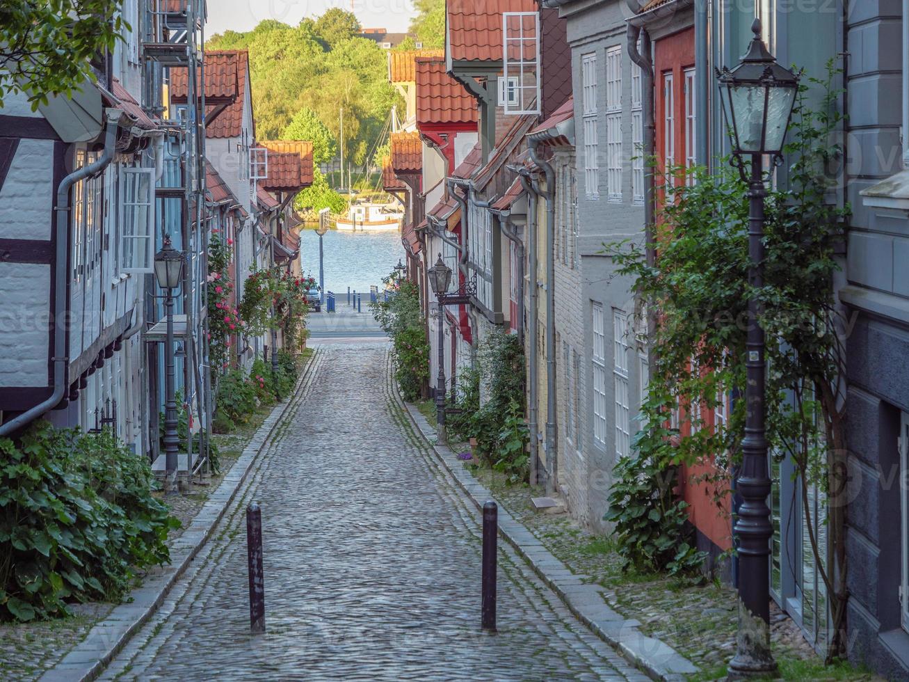 staden flensburg vid Östersjön foto