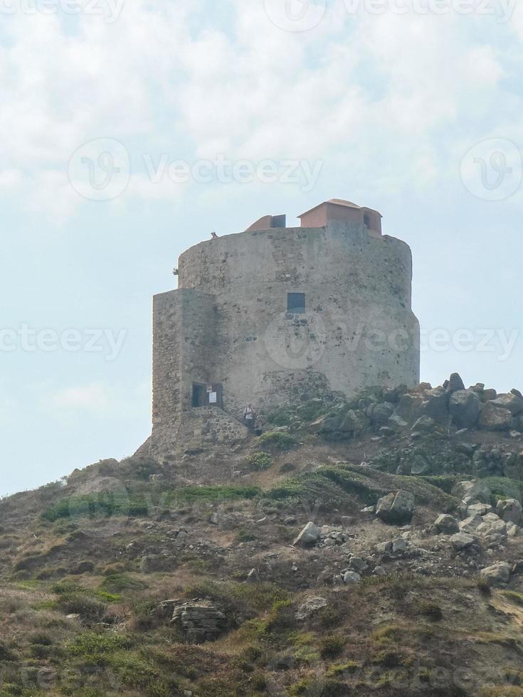 ruinerna av tharros tornet på ön Sardinien, Italien foto