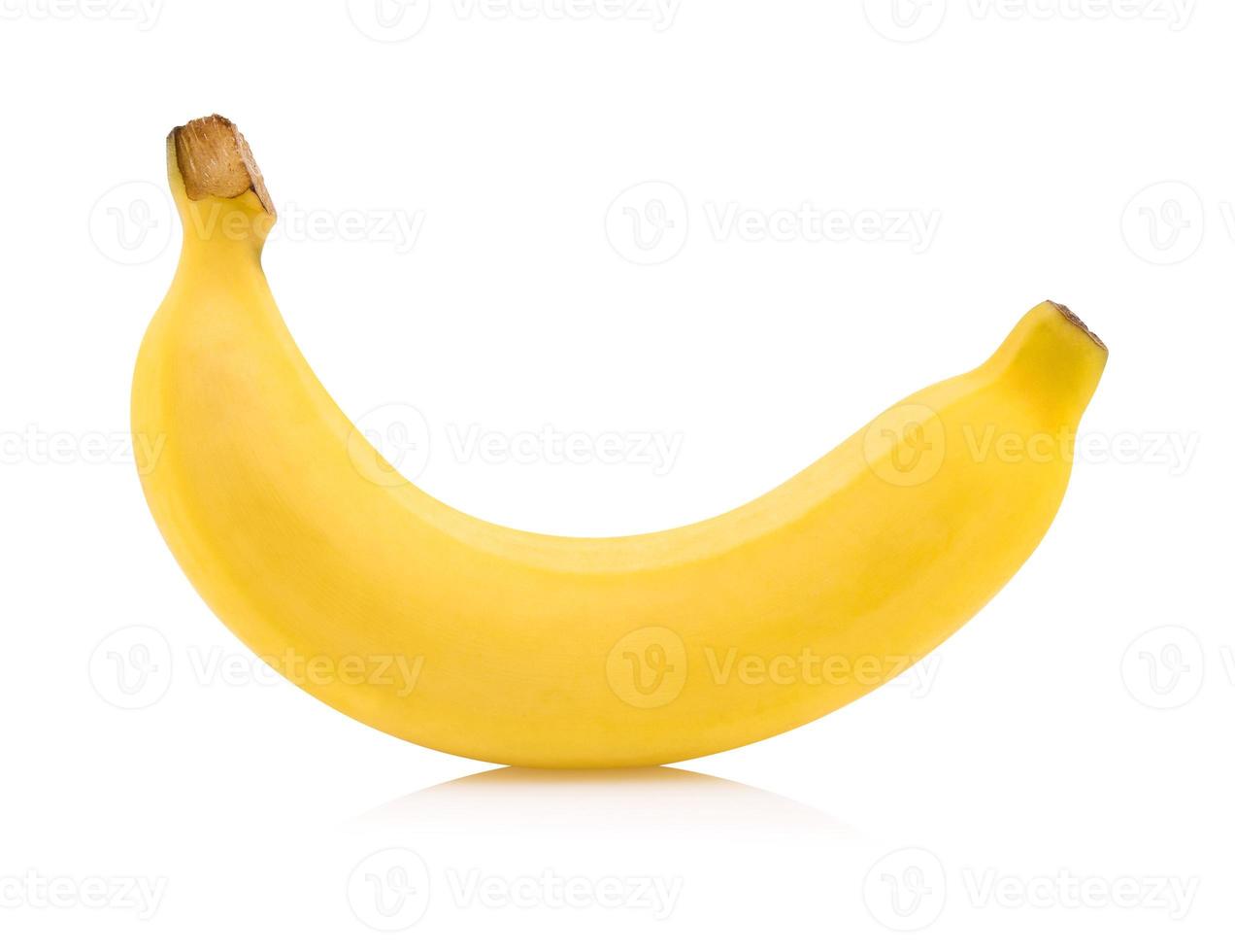 banan. mogen banan isolerad på vit bakgrund. foto
