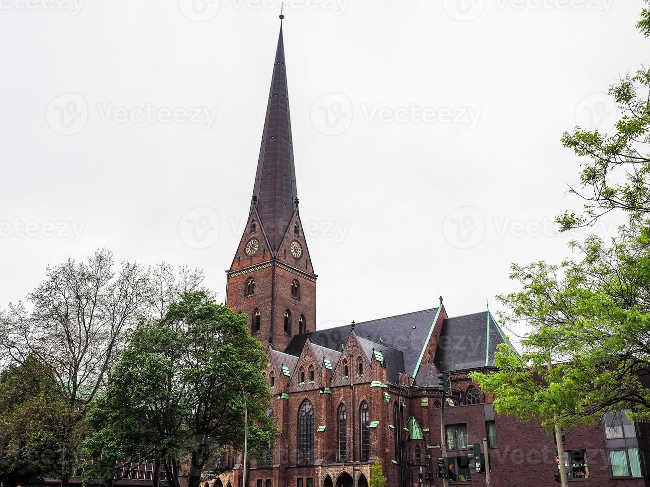 hdr st petri kyrka i hamburg foto