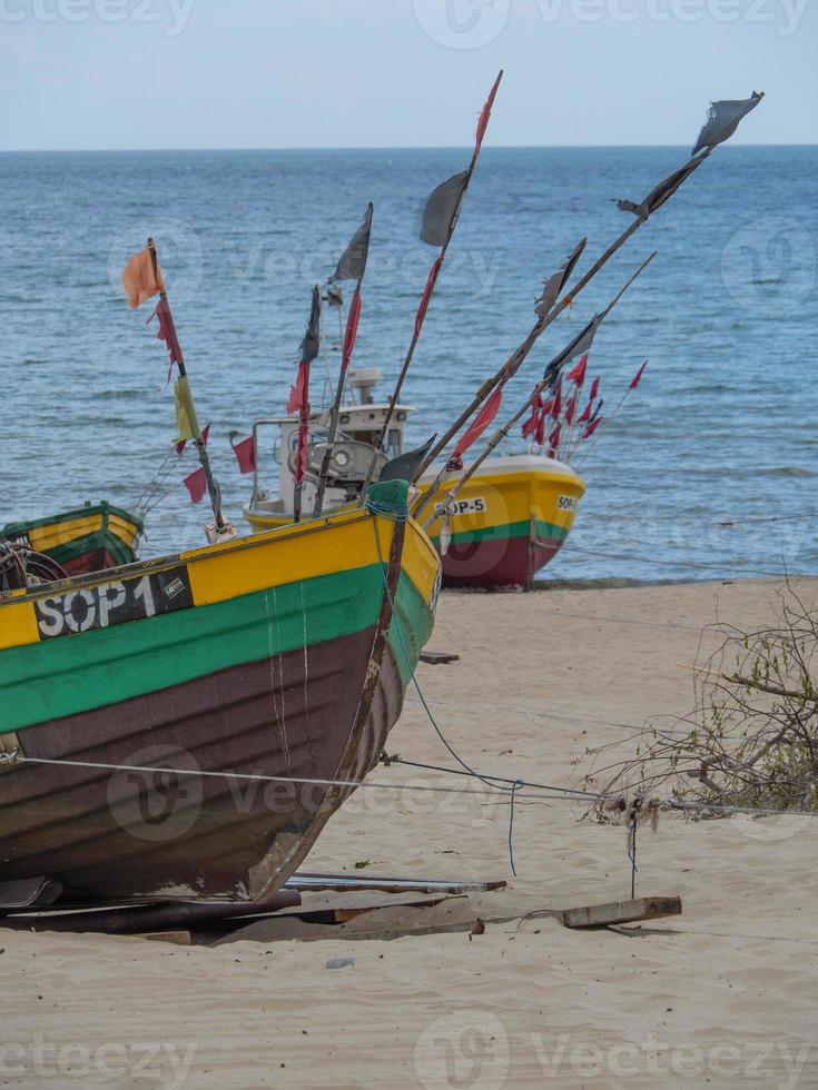 stranden i sopot i Polen foto