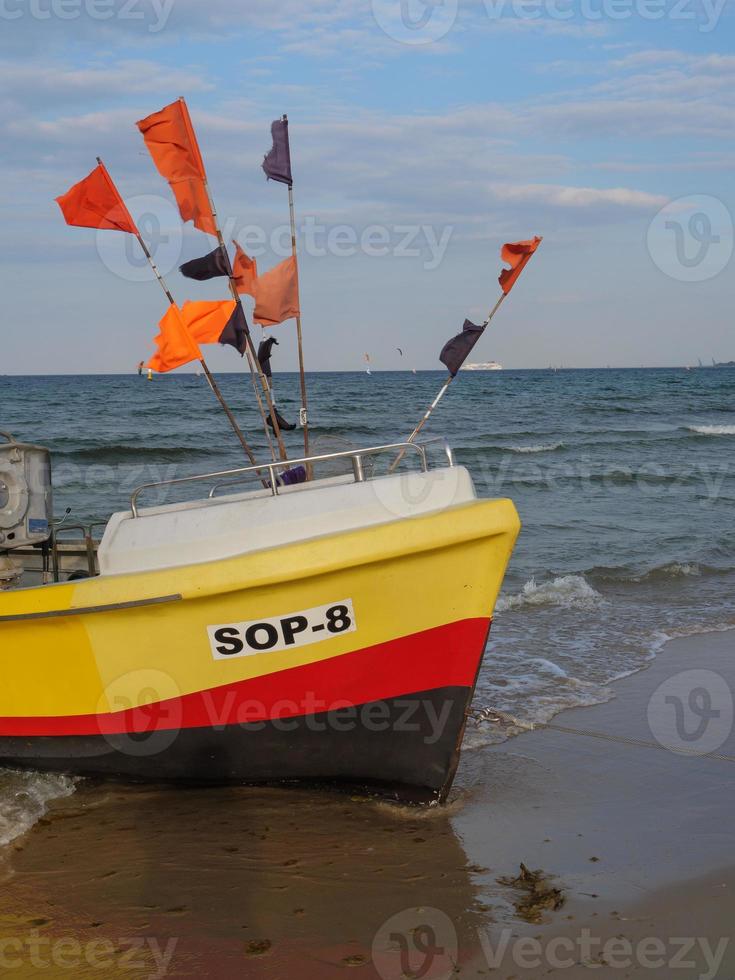 stranden i sopot i Polen foto