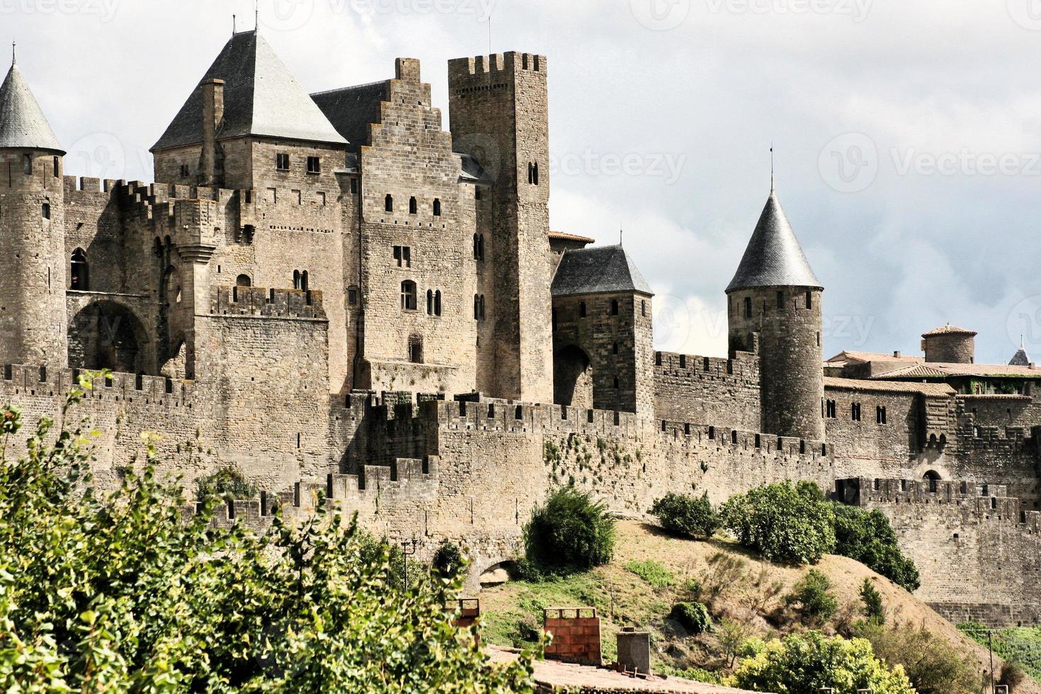 utsikt över carcassonne i Frankrike foto