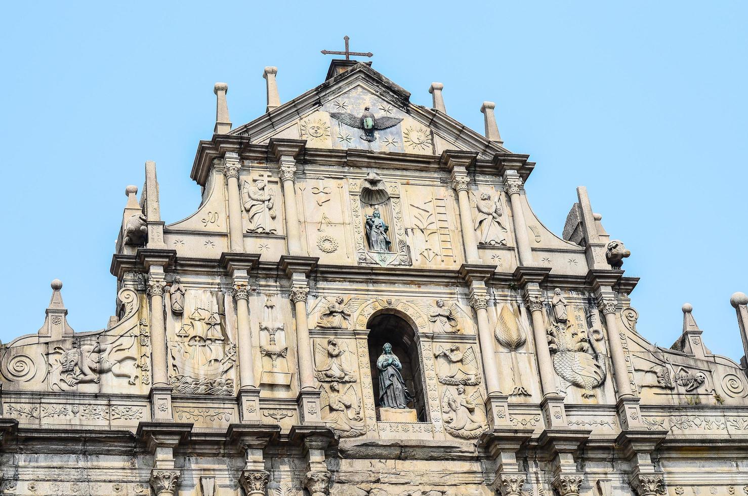 ruinerna av Saint Paul's Cathedral i Macau foto