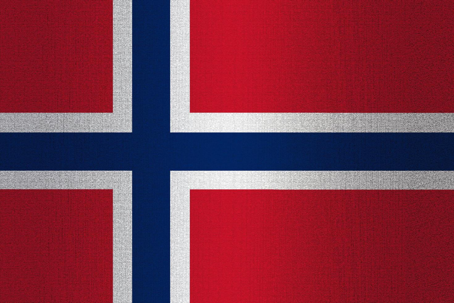 Norges flagga på sten foto