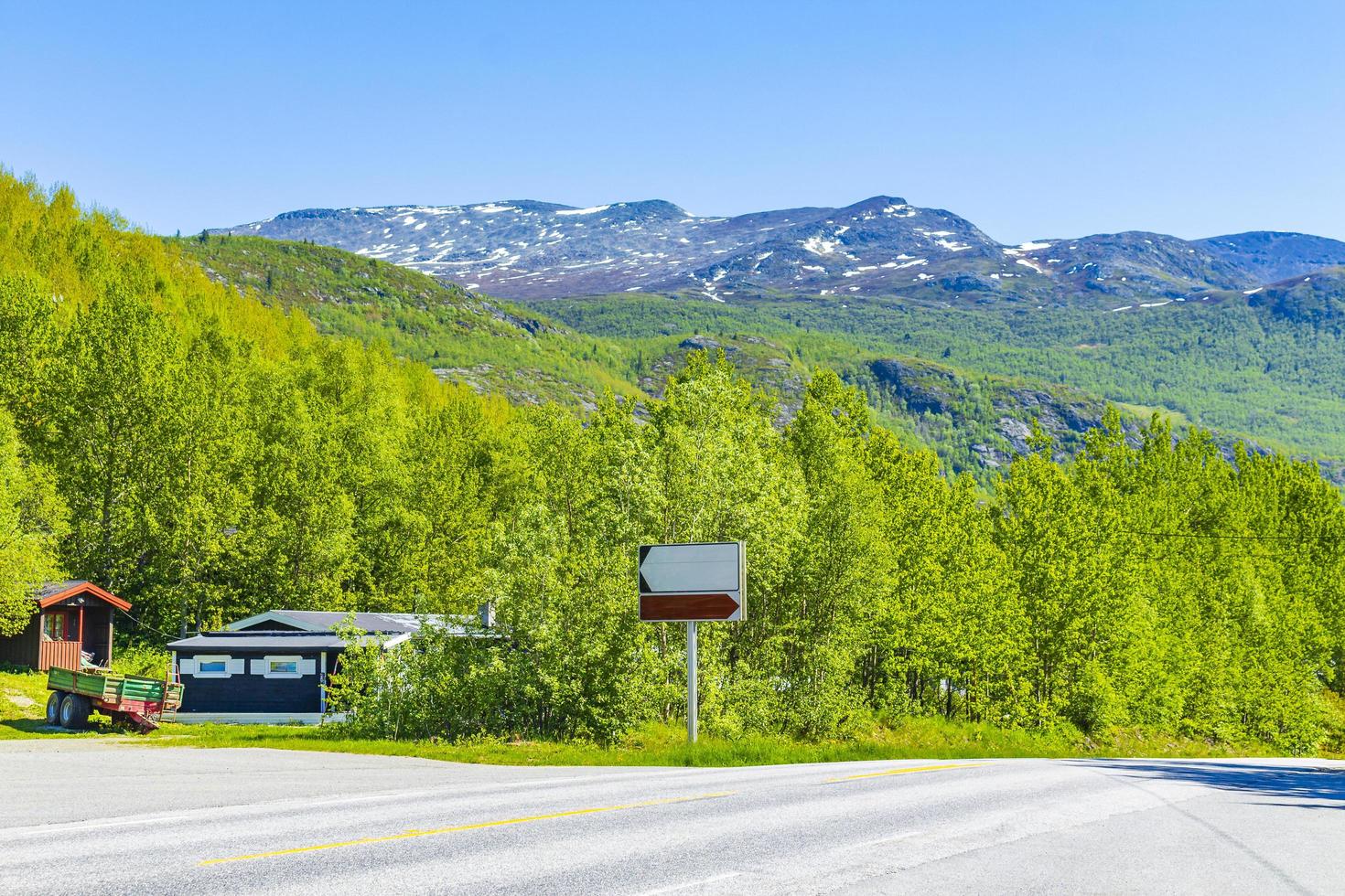 tomma tomma vägskyltar för vandringsleder hemsedal norge. foto