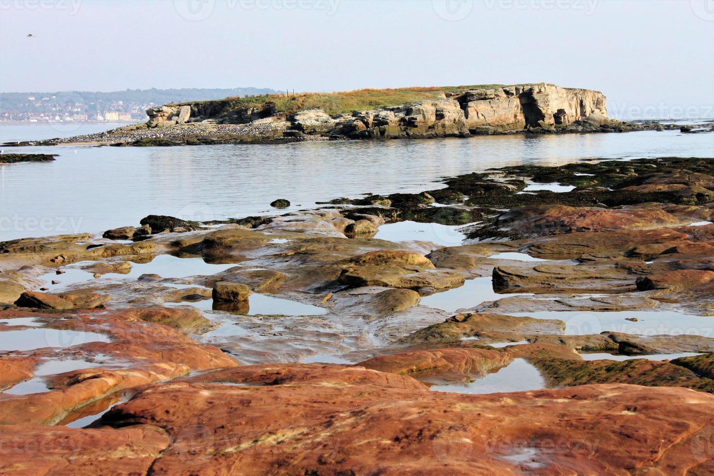 utsikt över ön hilbre på wirral foto