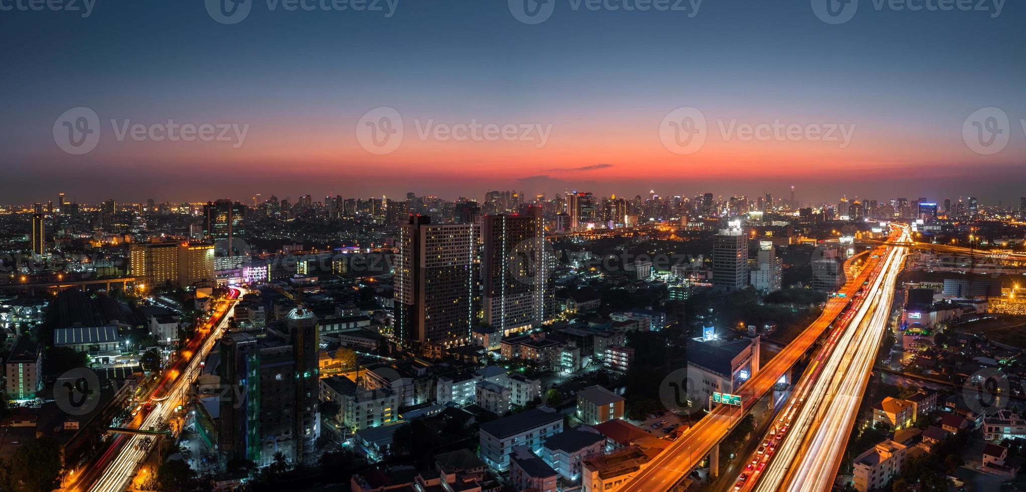 twilight bangkok city panorama foto