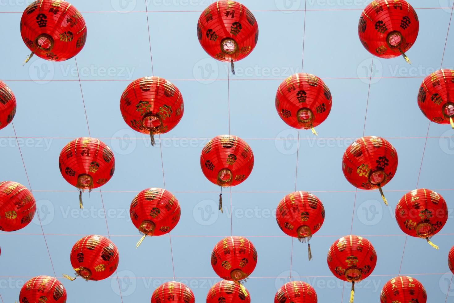 kinesiska lyktor i nyårsdagen. foto