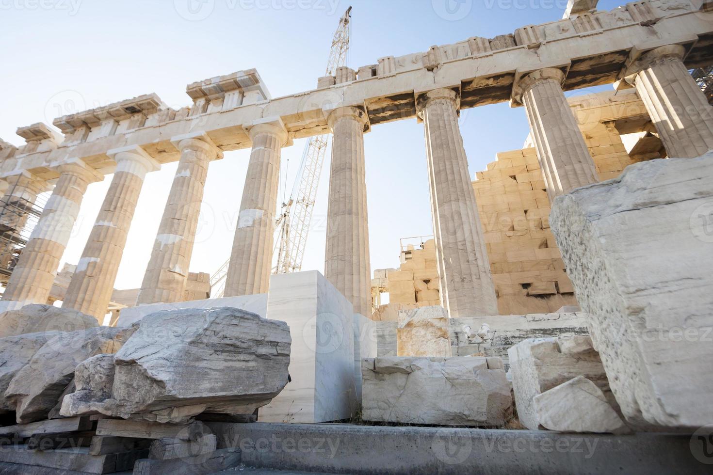 rekonstruktion av parthenon i Aten i Akropolis foto