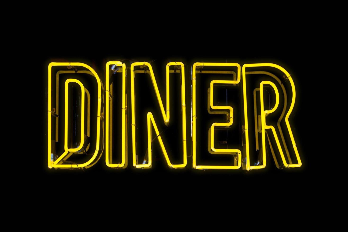 bangkok, thailand - 17 september 2018 - diner neon light foto