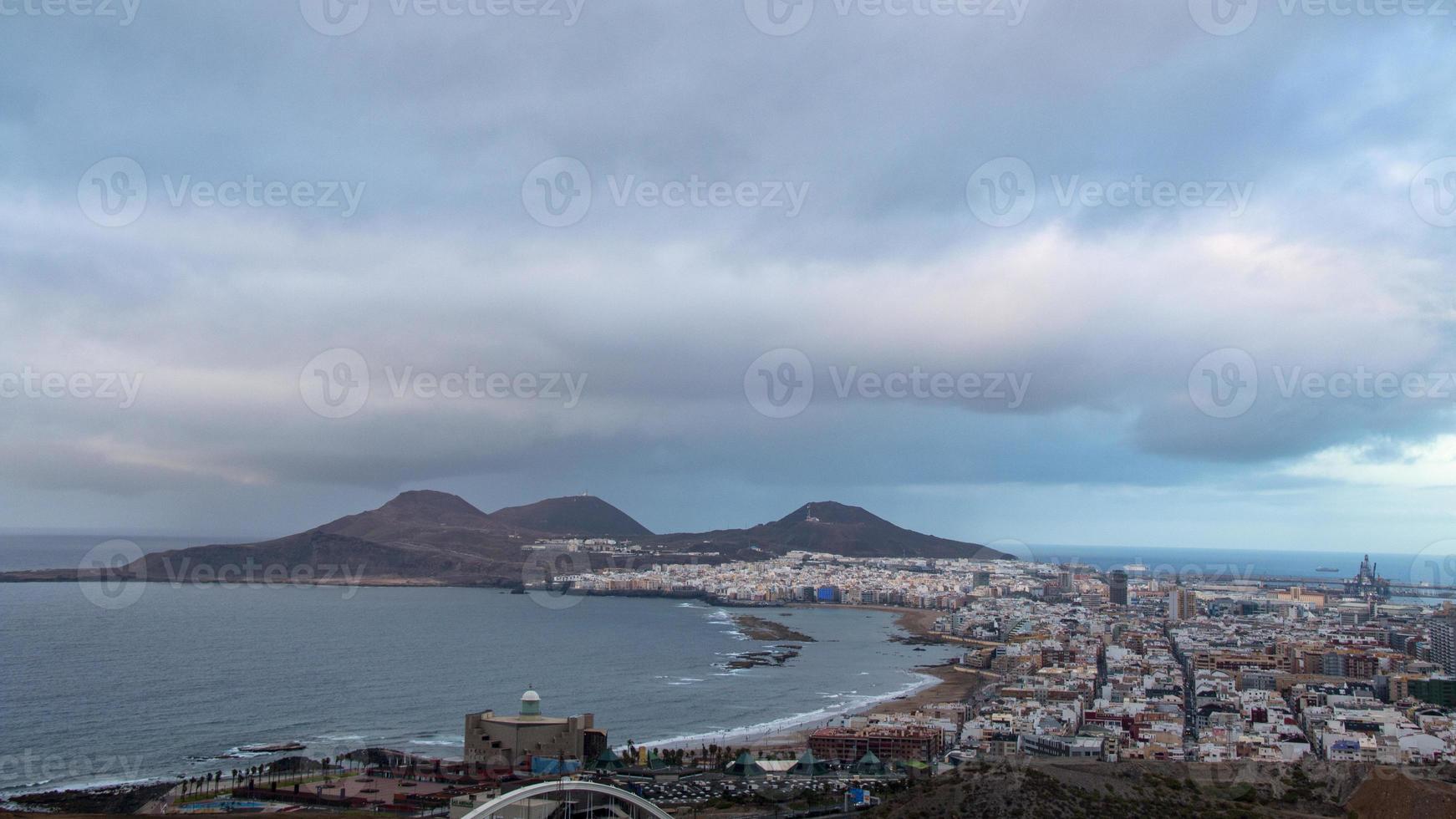 panoramautsikt över staden las palmas foto