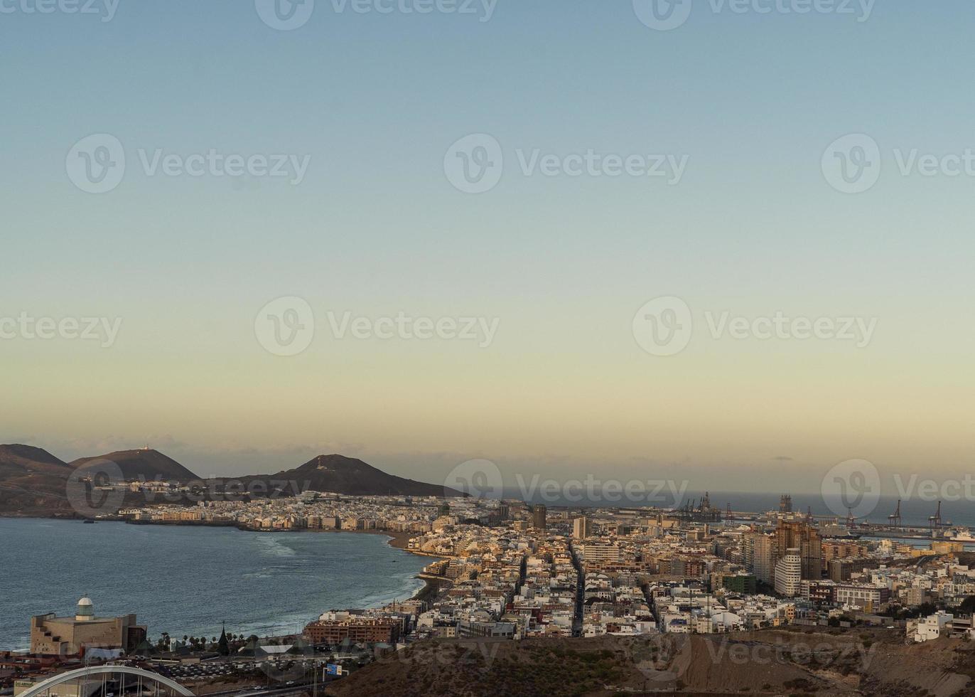 panoramautsikt över staden las palmas foto