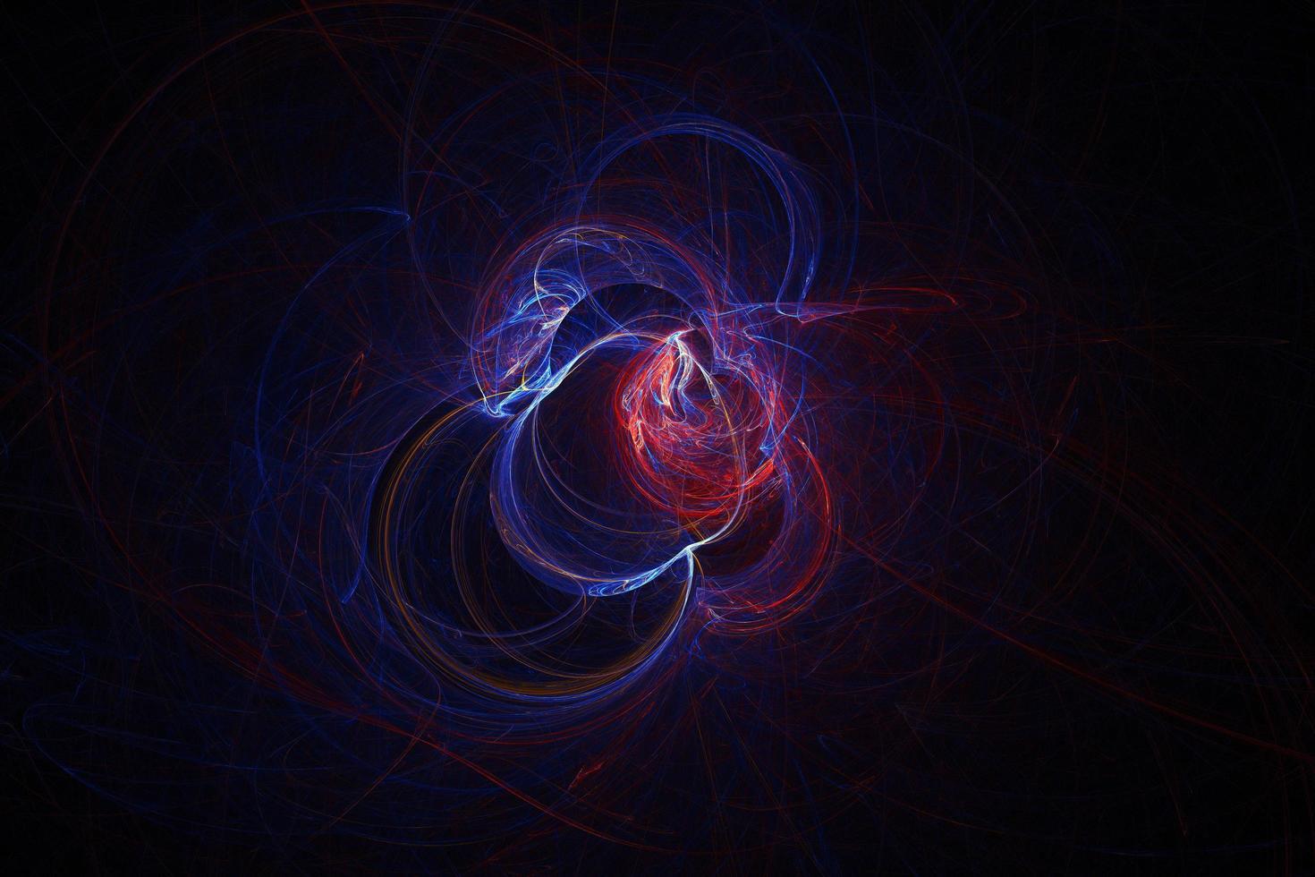 teknik och futuristisk ljuseffekt 3d bakgrundsvisualisering. abstrakt 3d illustration av vågiga neon ränder foto