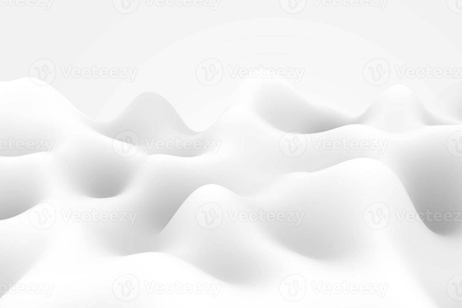 abstrakt mjuk vit gradient våg 3d bakgrund. dynamisk mjuk vågig form illustration foto