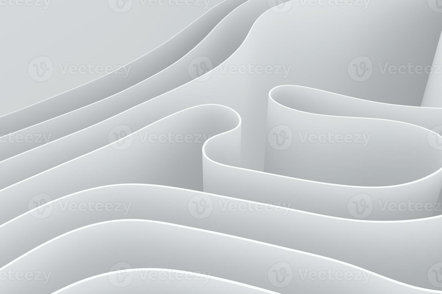 vågiga böjda vågor bakgrund. minimal dekorativ dynamisk vriden yta 3d illustration foto