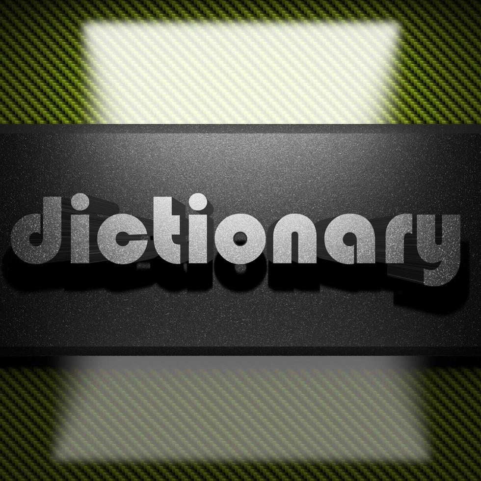 ordbok ord av järn på kol foto