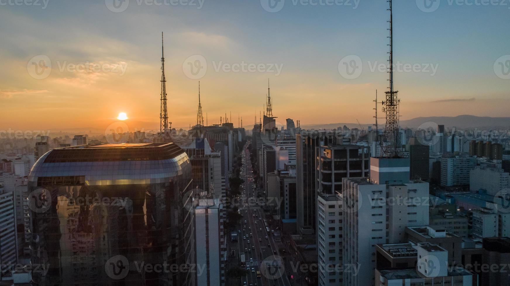 Flygfoto över passos stad foto