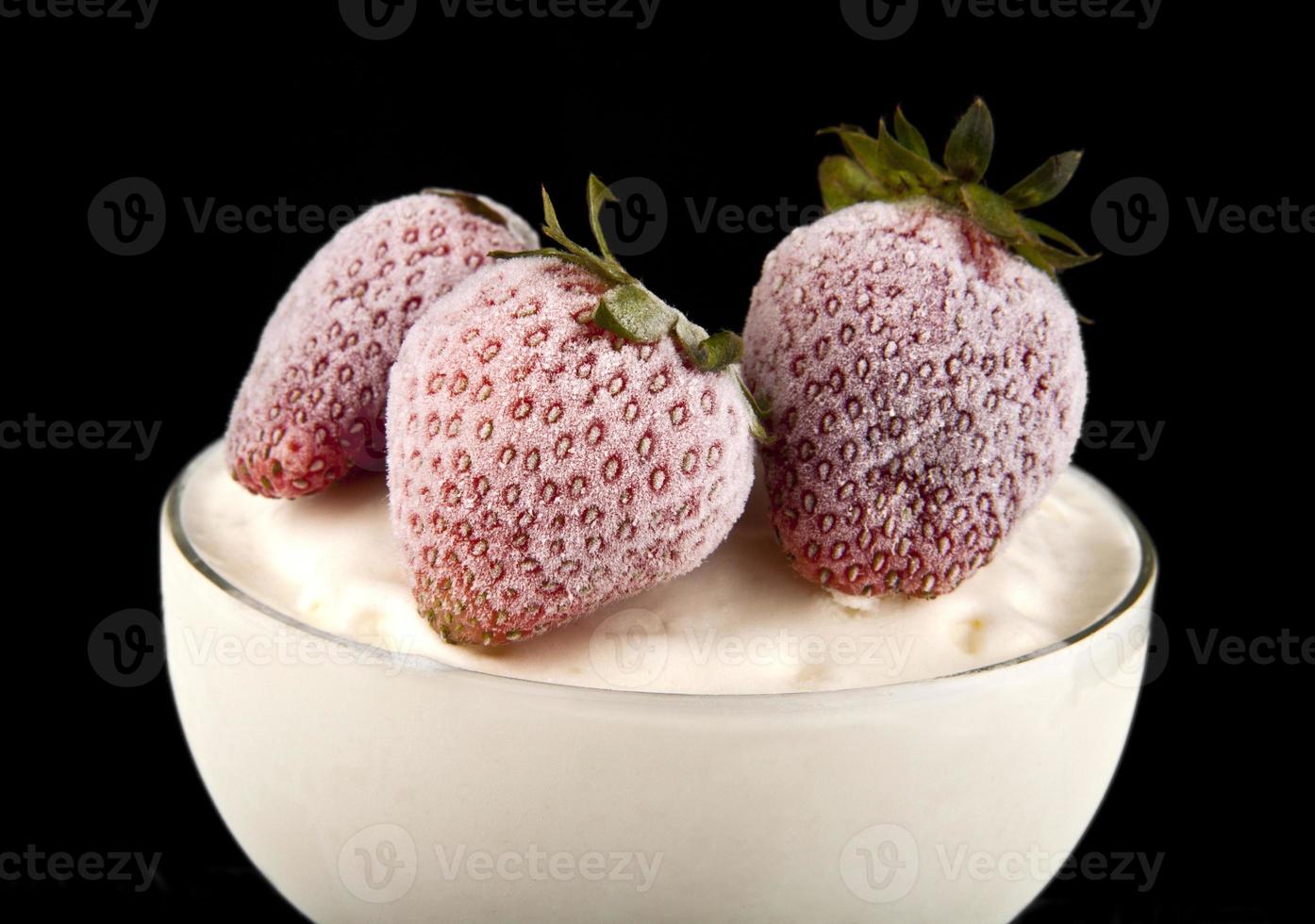 glass med en jordgubbe foto