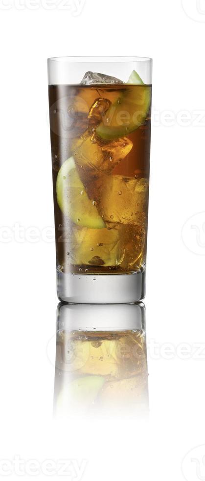 cola med is och citron foto