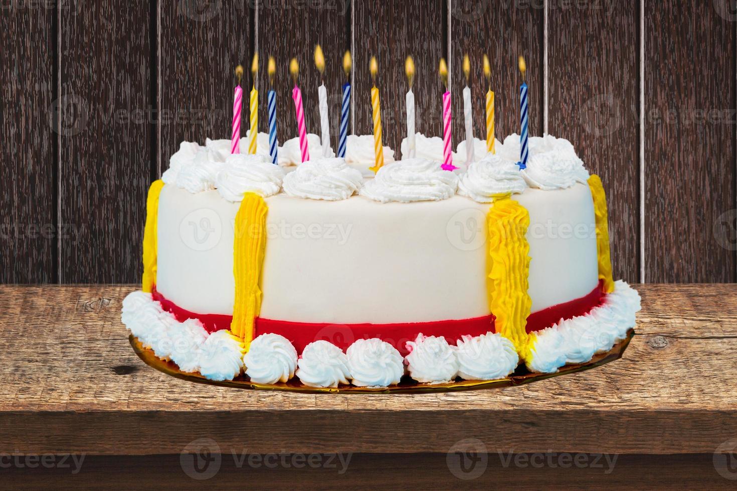födelsedag, födelsedagstårta, tårta foto