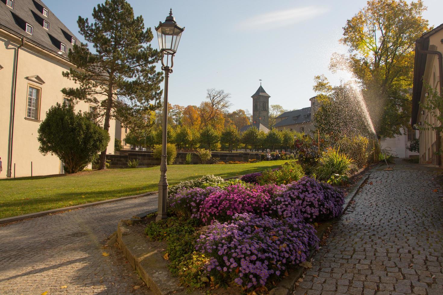 delar av historiska byggnader i gammal tysk arkitektur foto