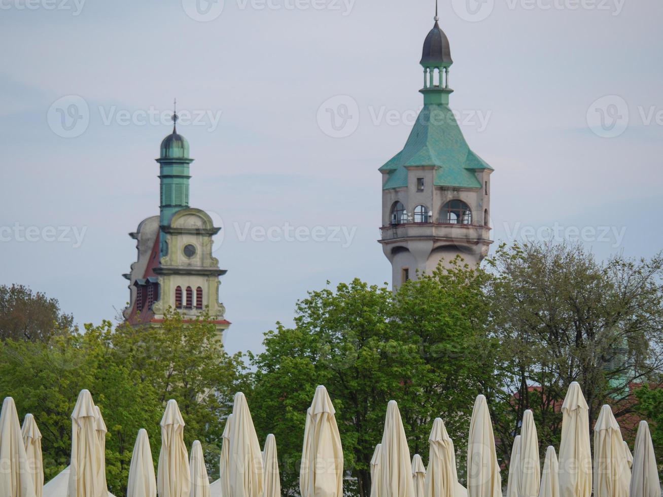 stranden i sopot i Polen foto