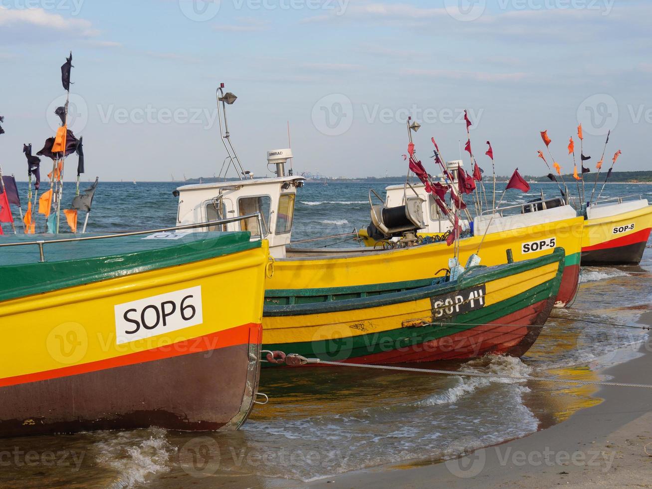 stranden i sopot i Polen foto