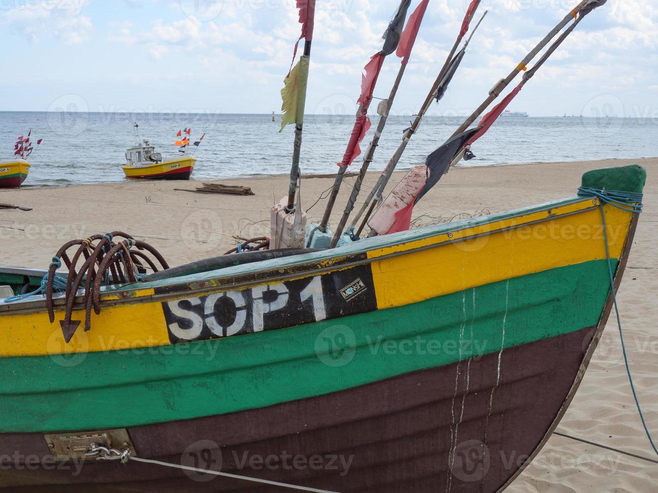 stranden i sopot i Polen foto