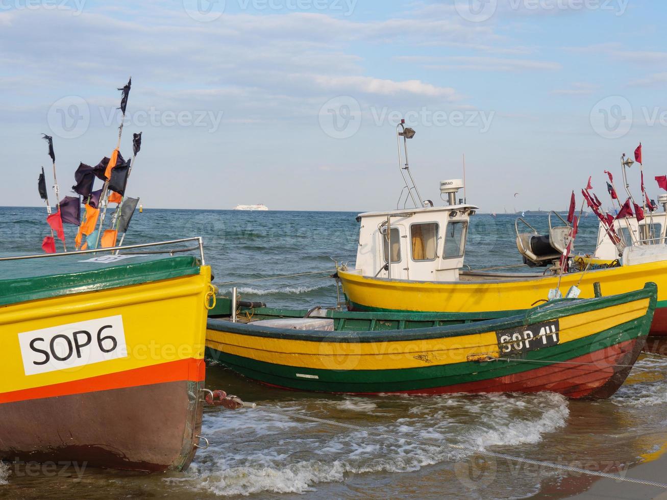 stranden i sopot i Polen foto