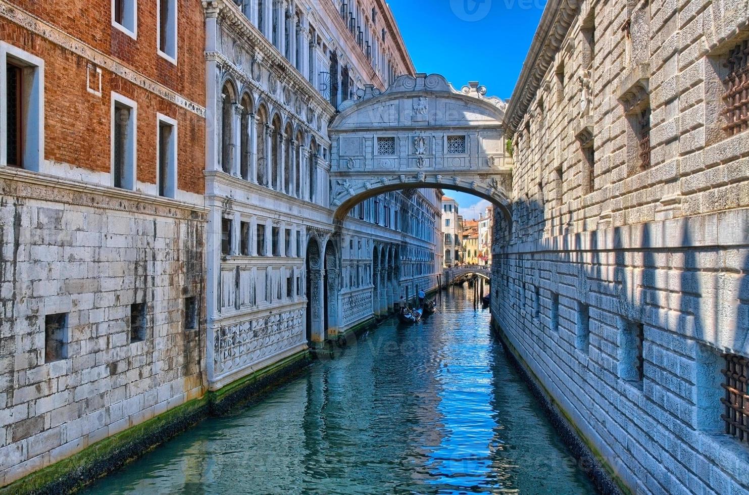 Venedig - suckarnas bro, Ponte dei Sospiri, Italien, hdr foto